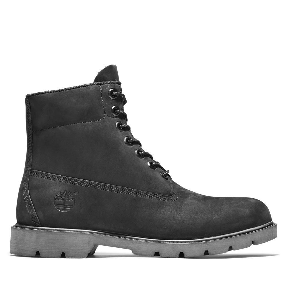 Timberland Μποτες Χιονιού Ανδρικα Μαυρα - 6-Inch Basic Waterproof - Greece 1893574-EM